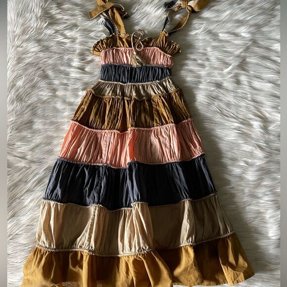 Anthropologie Let Me Be Letizia Colorblocked Dress in Pink Combo - Picture 15 of 15